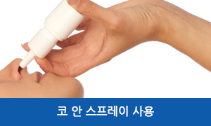 코 안 스프레이 사용