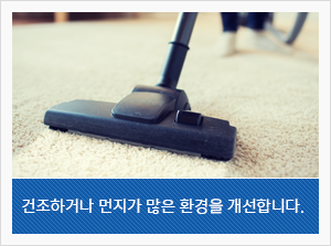 건조하거나 먼지가 많은 환경을 개선합니다.