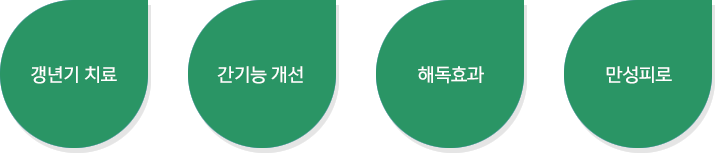 갱년기 치료, 간기능 개선, 해독효과, 만성피로